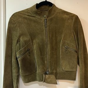 Bebe green suede jacket size S